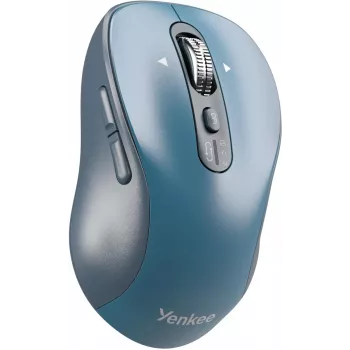 Ratón inalámbrico YENKEE YMS2010BE de doble modo ergonómico, receptor USB 2,4 GHz + Bluetooth 5.1, DPI de 4 niveles 1000–3200, 6 botones
