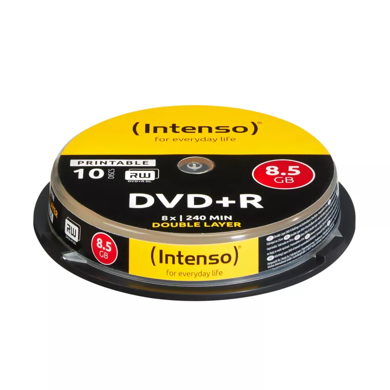 DVD+R DL Intenso 1x10 8.5GB 8x Double Layer imprimible