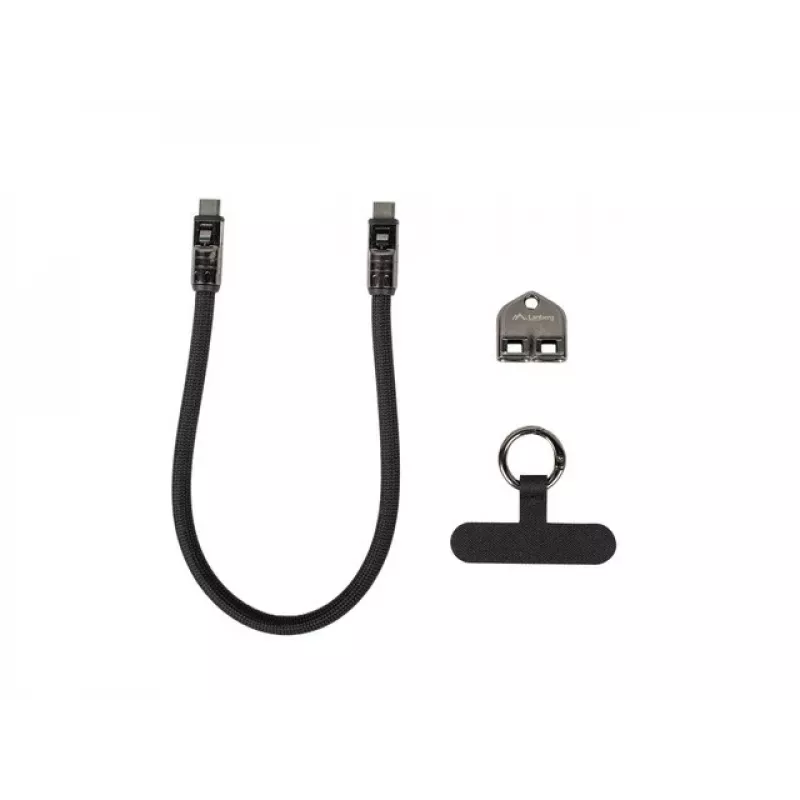 Cable USB-C LANBERG CA-CMCM-10LN-0003-BK 0,3 m 240W negro