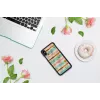 Funda protectora para smartphone iKins para iPhone XS Max — Pop Mint negra, carcasa rígida con bordes elevados