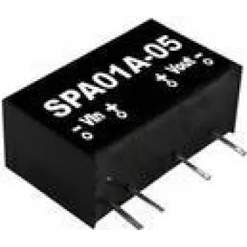 Fuente de alimentación/convertidor Mean Well SPA01A-05, salida 5 V DC, 0,2 A, 1 W, RoHS