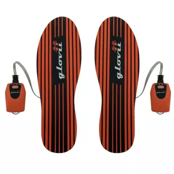 Plantilla calefactable Glovii GW4U unisex, poliéster 100%, talla EU 36–48, rojo/negro, batería de iones de litio