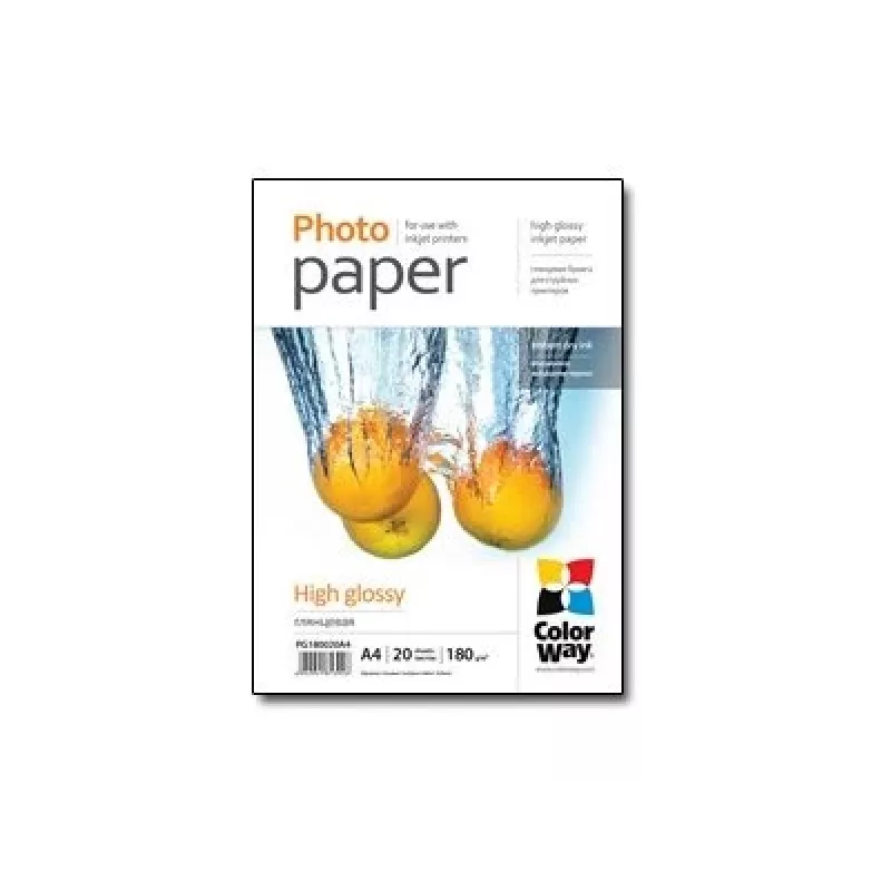 Papel fotográfico brillante Colorway PG180020A4 A4