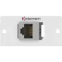 Kindermann Konnect 50 alu - Faceplate modular Snap-In - RJ-45 (7444000423)