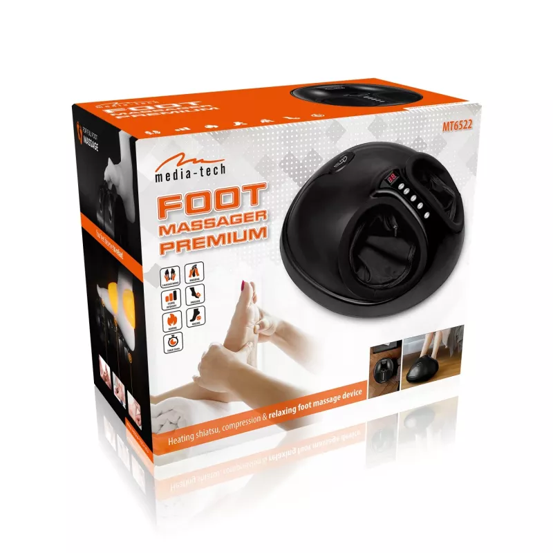 Masajeador de pies MEDIA-TECH MT6522 Premium con calor e intensidad ajustable