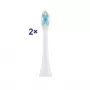 Cabezales de cepillo de dientes ETA SoftClean pack de 2, cerdas suaves, azul y blanco