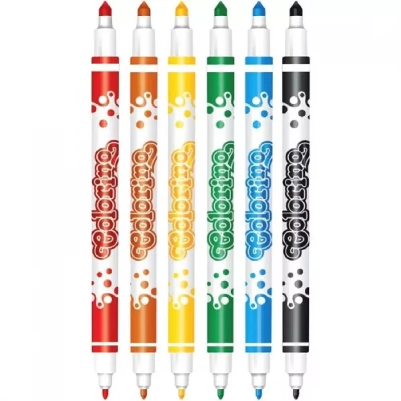 Rotuladores colorino doble punta 6 colores modelo 13437PTR