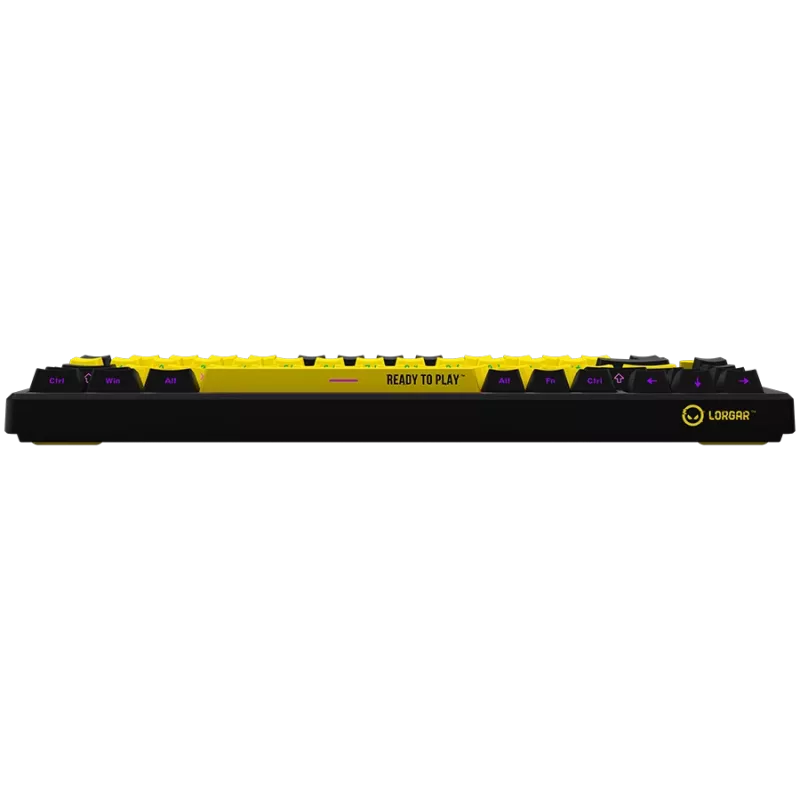 Teclado gaming mecánico inalámbrico LORGAR KBP7075W — Negro/Amarillo, distribución EN