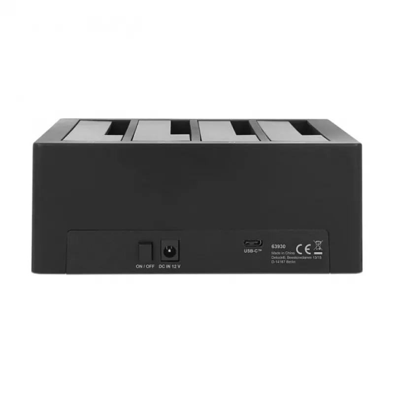 Estación de acoplamiento DeLOCK USB Type-C para 4 x SATA HDD / SSD - bahías de acoplamiento HDD: 4 - 2.5 / 3.5 compartidas (6,4 cm/8,9 cm compartidas)