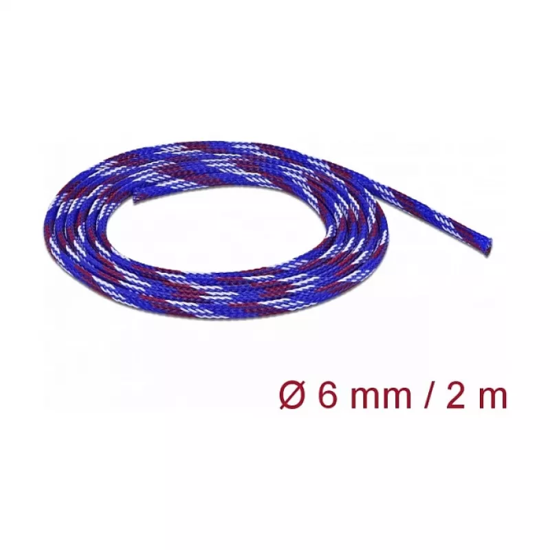 Funda de cable DeLOCK 20741 azul rojo blanco