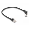 Cable de red DeLOCK RJ45 Cat.6A 0,25 m negro