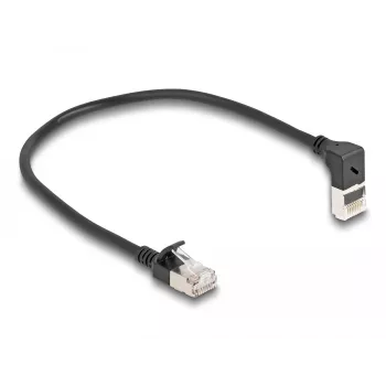 Cable de red DeLOCK RJ45 Cat.6A 0,25 m negro