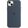 Funda de silicona con MagSafe para Apple iPhone 14 Plus Azul tormenta