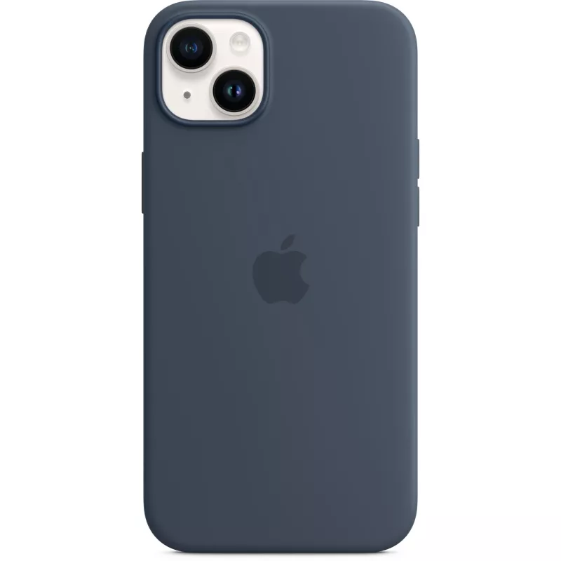 Funda de silicona con MagSafe para Apple iPhone 14 Plus Azul tormenta