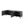 Mueble RTV ABETO 150x42x52 grafito/brillante