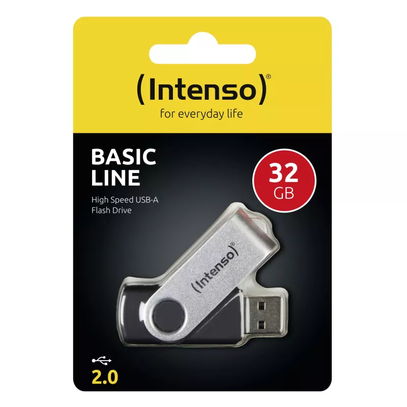 Memoria USB Intenso 32GB USB Type-A 2.0 Negro Plata