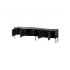 Mueble TV cama meble VERA 190x40x50 cm – parte superior y marco negro mate