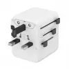 Fuente de alimentación de viaje GEMBIRD TPA-1A2C20-01-W — 20 W, USB-A (18 W) + 2× USB-C (20 W), enchufe tipo E, blanco