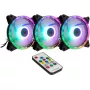 INTER-TECH Argus RS-07 RGB set de ventiladores de caja de 120 mm, 3 uds., con mando a distancia, negro