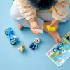 Set de moto de juguete LEGO Duplo Policía 10967 con ruedas móviles y figura de policía