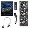 Lian Li UNI FAN SL-INF Wireless 120mm Reverse Blade ARGB ventilador de caja pack de 3 negro