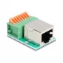 Adaptador de cable DeLOCK 90652 RJ45 regleta de conexión de 8 pines verde plateado