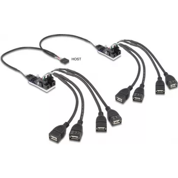 Hub USB DELOCK 61072 — hub USB 2.0 de 8 puertos, alimentado por bus