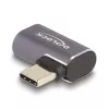Adaptador USB DeLOCK 40 Gbps USB Type-C PD 3.0 100 W conector macho a conector hembra acodado izquierda/derecha 8K 60 Hz metal