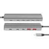 LogiLink hub USB 3.2 Gen2 4+1 puertos 2x USB-A 2x USB-C PD 100W aluminio
