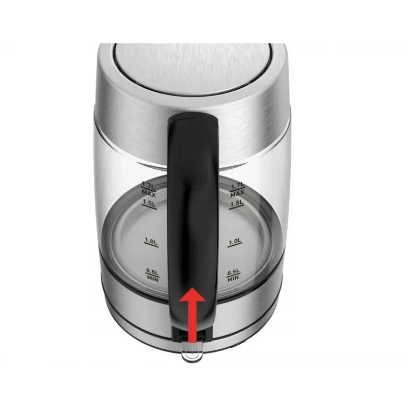 Tefal KI772D Hervidor de agua 1,7 l 2400 W Acero inoxidable, Transparente