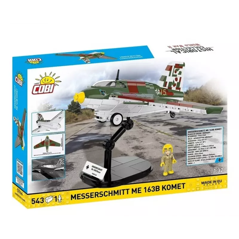 Bloques de construcción Messerschmitt Me 163B Komet 543 piezas