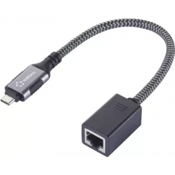 Adaptador mini USB-C a Gigabit Ethernet Renkforce negro adaptador de red USB-A USB 3.2 (RF-6410612)