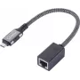 Adaptador mini USB-C a Gigabit Ethernet Renkforce negro adaptador de red USB-A USB 3.2 (RF-6410612)