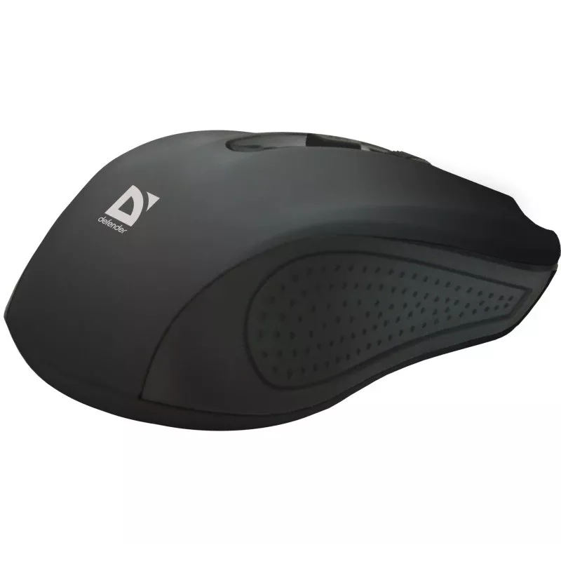 Ratón RF inalámbrico DEFENDER Accura MM-935 — óptico 1600 DPI, ambidiestro, 3 botones, receptor USB, negro
