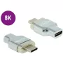 DeLOCK - adaptador Thunderbolt / USB-C - USB-C (M) magnético a USB-C (H) - USB 3.2 Gen 2 / Thunderbolt 3 4,5 A - compatible con 8K - plata (66433)