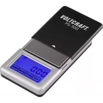 VOLTCRAFT VC-8912595 PS-200 balanza de bolsillo rango de pesaje (máx.) 200 g legibilidad 0,01 g a pilas negro, plata (VC-8912595)