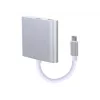 Adaptador gráfico USB GEMBIRD A-CM-HDMIF-02-SV, salida HDMI, hasta 3840×2160, plateado, 58,5×51×11,6 mm