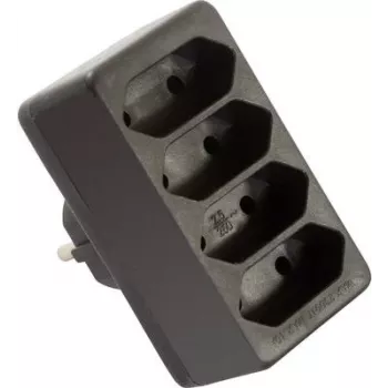 as - Schwabe 48412 Distribuidor de enchufes negro (48412)