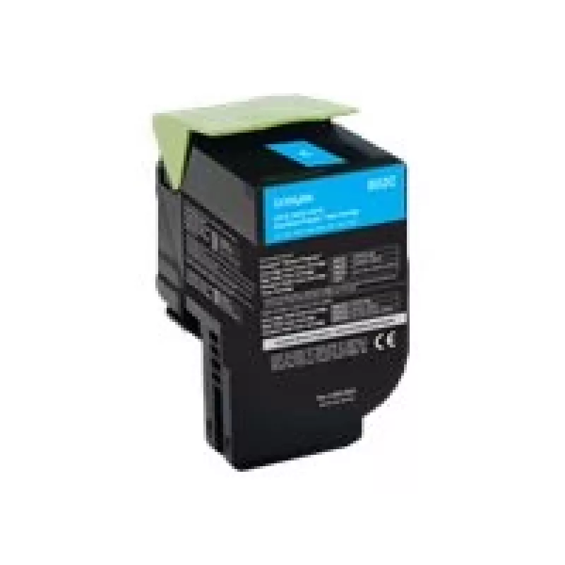 Cartucho de tóner Lexmark 802C 1 ud. original cian