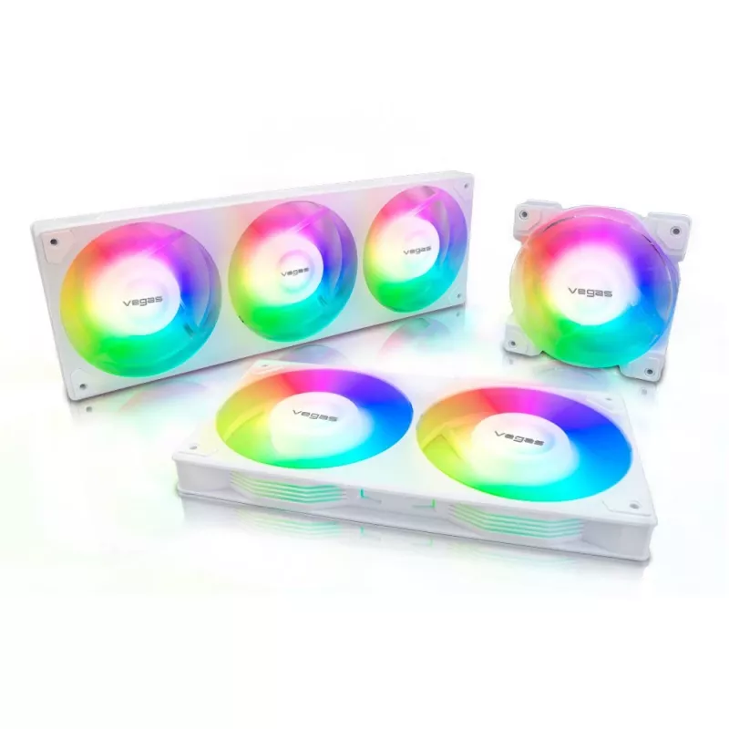 Ventilador Akasa VEGAS A24 12 cm blanco rodamiento de bolas