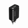 Cargador CANYON OnCharge 65RC con cable USB-C integrado, 65 W, 1x PD, 1x QC, conector EU, negro