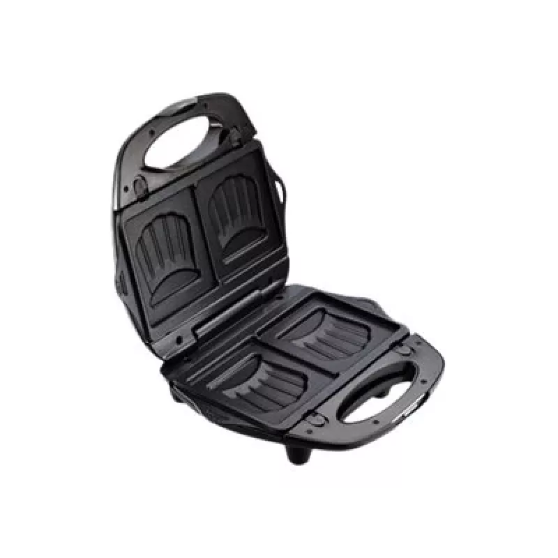 Sandwichera Tefal Break Time SW6148 — 2 sándwiches, placas antiadherentes extraíbles, recogecables, negro/gris
