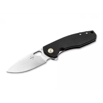 Navaja BOKER PLUS VOX Little Friend — negra, hoja S35VN, navaja compacta de bolsillo