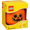Caja de almacenamiento Room Copenhagen LEGO Storage Head Pumpkin grande naranja/negro