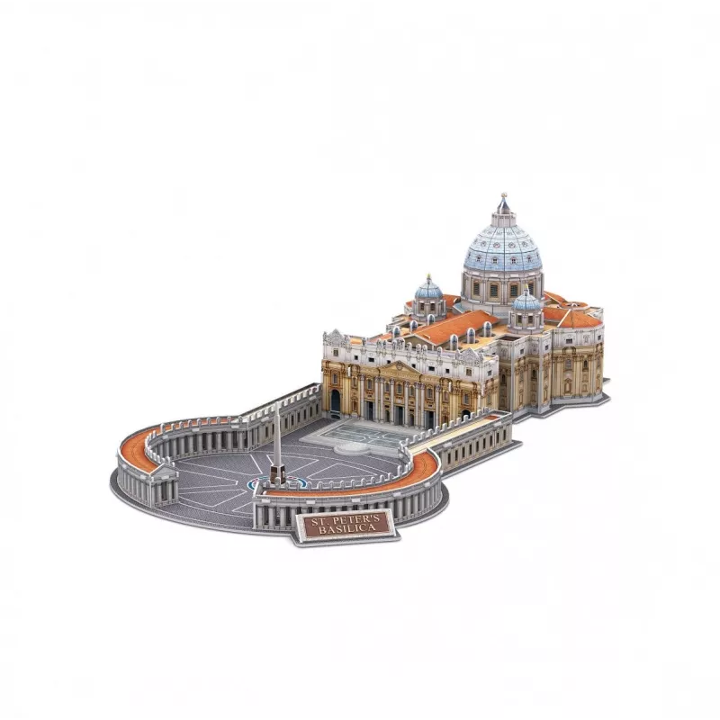 Puzle 3D Cubicfun Basílica de San Pedro modelo 306-DS0997H, piezas de cartón, maqueta a escala ensamblada