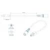 Cable de alimentación TELTONIKA PR2PD01B, 0,1 m, 4 polos, negro