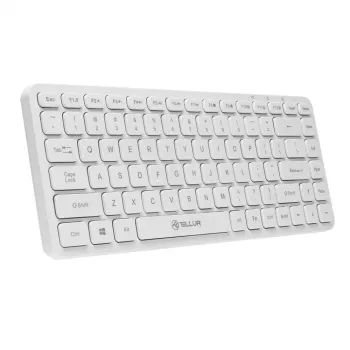 Teclado inalámbrico Tellur TLL491241 Mini blanco — diseño compacto, conexión inalámbrica