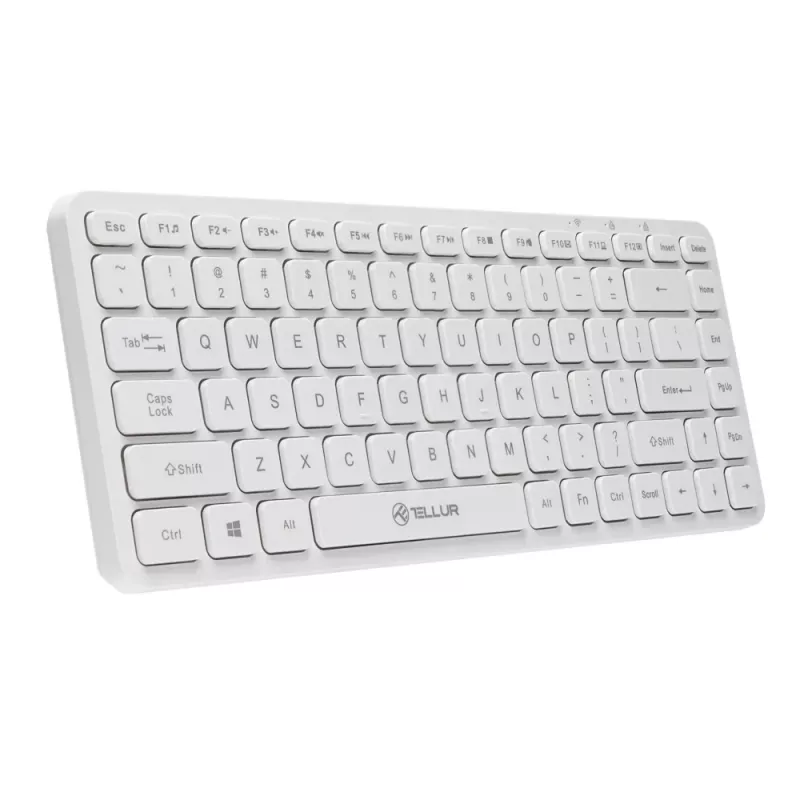 Teclado inalámbrico Tellur TLL491241 Mini blanco — diseño compacto, conexión inalámbrica