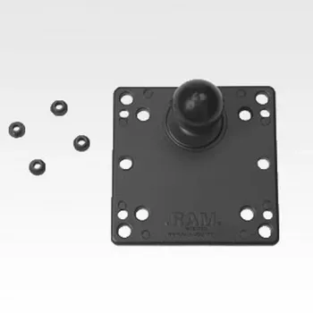 Placa VESA de 100x100mm RAM Mounts con rótula negra 121mm