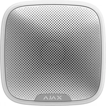 Sirena exterior inalámbrica Ajax StreetSiren blanca IP54